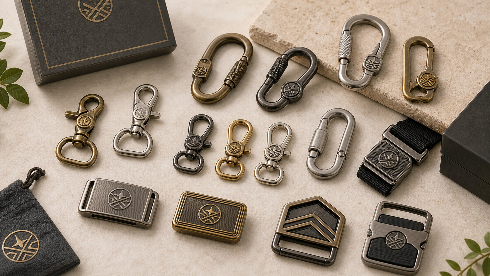 Custom clips, buckles and metal hardware gifts
