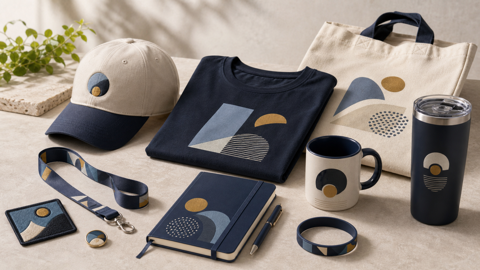 Event merchandise with apparel, bags, cups and branded accessories